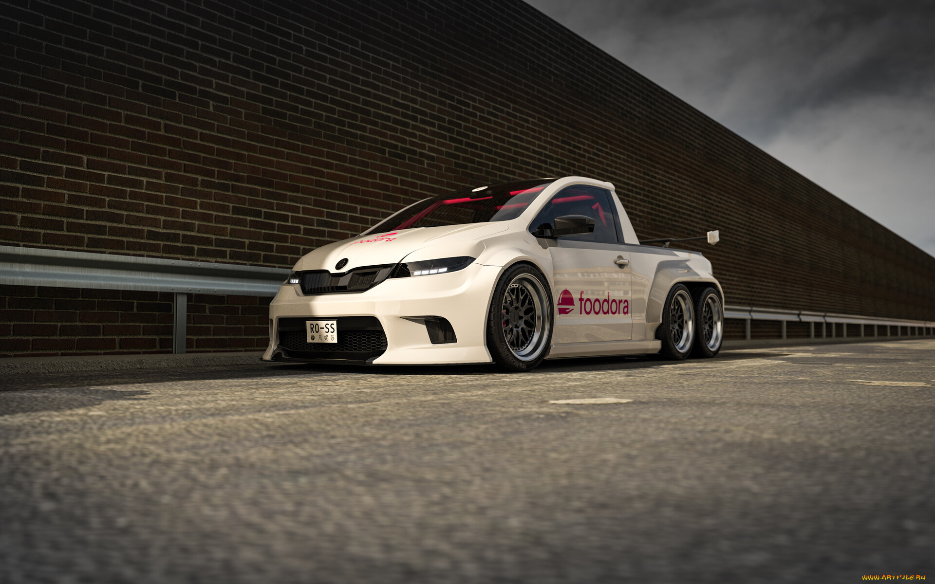 skoda citigo, , 3d car&girl, skoda, citigo, 6x6, foodora, tuning, car, , 